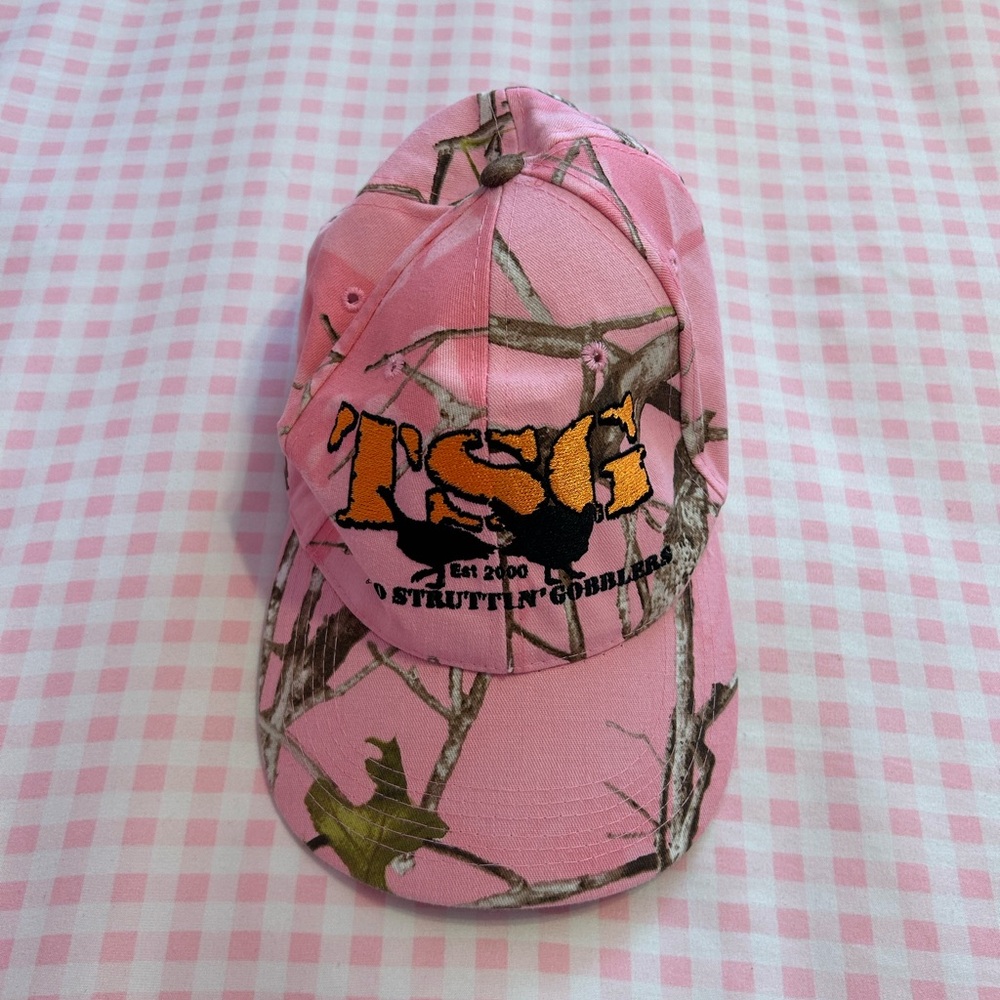 Pink camo hat